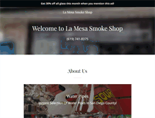 Tablet Screenshot of lamesasmokeshop.com